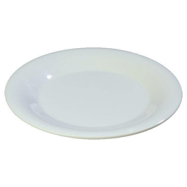 Carlisle 3302002 Sierrus 5-1/2" White Wide Rim Melamine Bread And Butter Plate