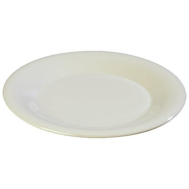 Carlisle 3302042 Sierrus 5-1/2" Bone Wide Rim Melamine Bread And Butter Plate
