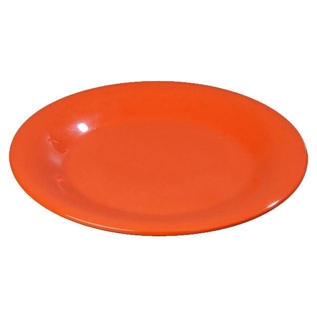 Carlisle 3302052 Sierrus 5-1/2" Sunset Orange Wide Rim Melamine Bread And Butter Plate