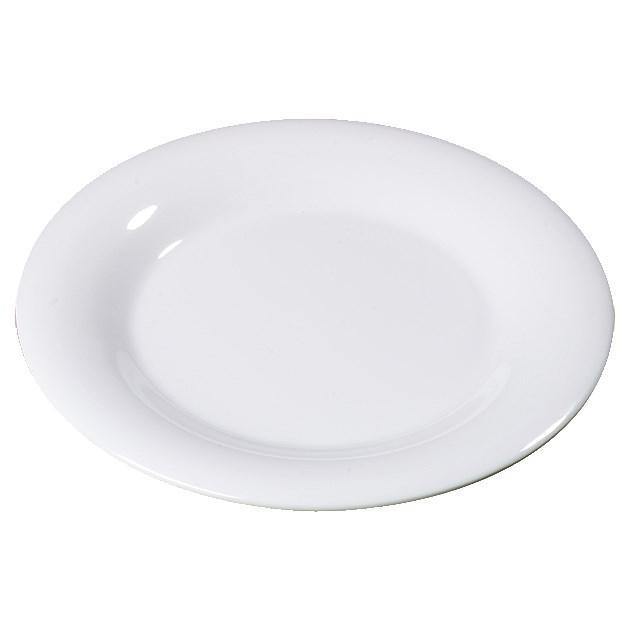 Carlisle 3302402 Sierrus 12" White Wide Rim Melamine Plate