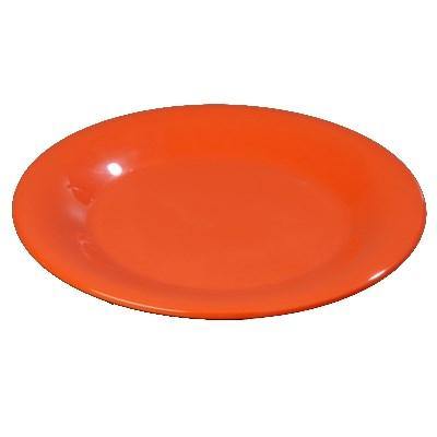 Carlisle 3302452 Sierrus 12" Sunset Orange Wide Rim Melamine Plate