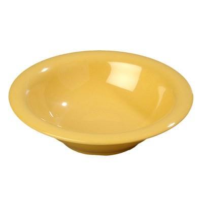 Carlisle 3303622 Sierrus 12 Oz., 7-1/4" Honey Yellow Rimmed Melamine Bowl