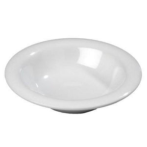Carlisle 3304002 Sierrus 6" White Rimmed Melamine Bowl
