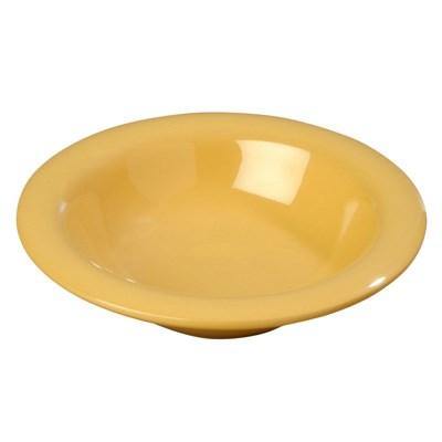 Carlisle 3304022 Sierrus 6" Honey Yellow Rimmed Melamine Bowl