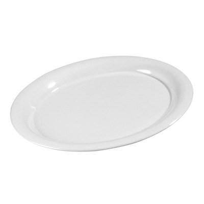 Carlisle 3308002 Sierrus 13-1/2" X 10-1/2" White Oval Melamine Platter