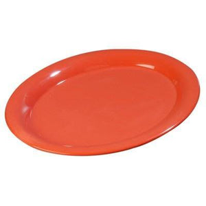 Carlisle 3308052 Sierrus 13-1/2" X 10-1/2" Sunset Orange Oval Melamine Platter