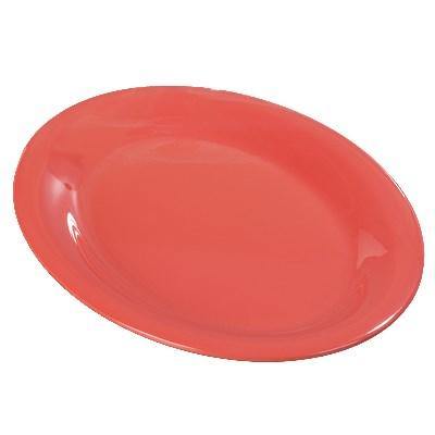 Carlisle 3308252 Sierrus 12" X 9" Sunset Orange Oval Melamine Platter