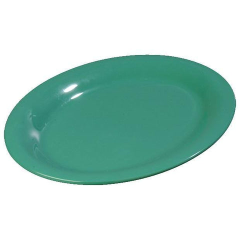 Carlisle 3308609 Sierrus 9-1/2" X 7-1/4" Meadow Green Oval Melamine Platter