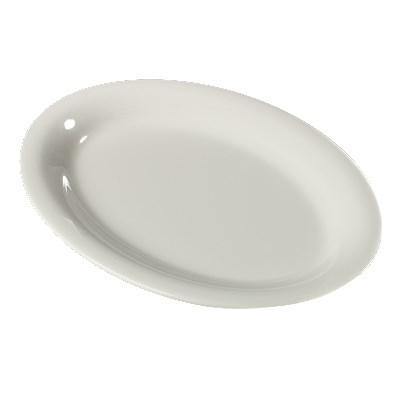 Carlisle 3308642 Sierrus 9-1/2" X 7-1/4" Bone Oval Melamine Platter