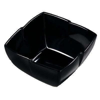 Carlisle 3331003 Rave Displayware 1.5 Qt., 7" Square Melamine Serving Bowl, Black