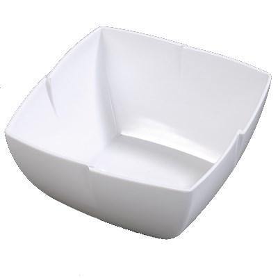 Carlisle 3331202 Rave Displayware 4.5 Qt., 10" Square Melamine Serving Bowl, White