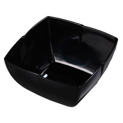 Carlisle 3331203 Rave Displayware 4.5 Qt., 10" Square Melamine Serving Bowl, Black