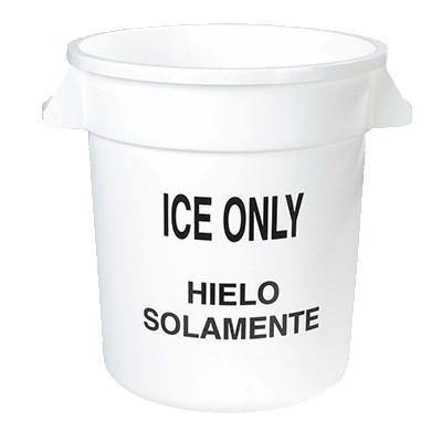 Carlisle 341010ICE02 Round Ice Tote with 10 Gal Capacity, White
