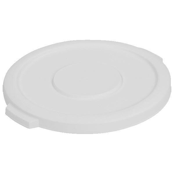 Carlisle 34101102 Bronco 10 Gallon Round Plastic Trash Can Lid, White