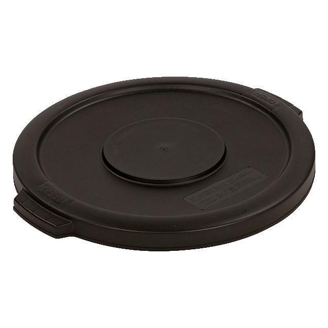 Carlisle 34101103 Bronco 10 Gallon Round Plastic Trash Can Lid, Black