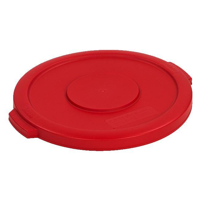 Carlisle 34101105 Bronco 10 Gallon Round Plastic Trash Can Lid, Red
