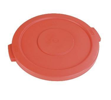 Carlisle 34101124 Bronco 10 Gallon Round Plastic Trash Can Lid, Orange