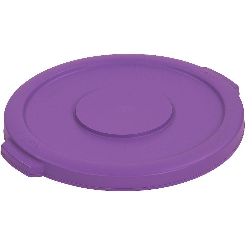 Carlisle 34101189 Bronco 10 Gallon Round Plastic Trash Can Lid, Purple