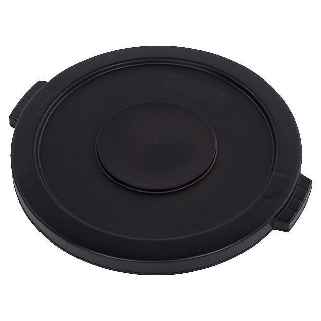 Carlisle 34102103 Bronco 20 Gallon Round Plastic Trash Can Lid, Black