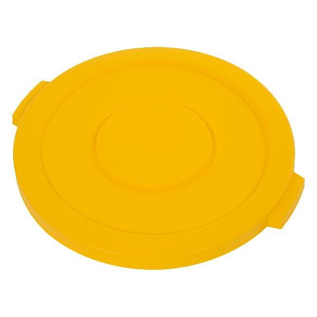 Carlisle 34102104 Bronco 20 Gallon Round Plastic Trash Can Lid, Yellow
