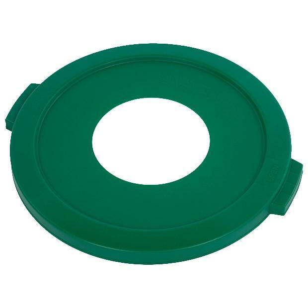 Carlisle 341021REC09 Bronco 20 Gallon Round Recycling Trash Can Lid, Green