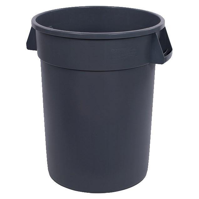 Carlisle 34103223 Bronco 32 Gallon Round Plastic Trash Can Lid, Gray