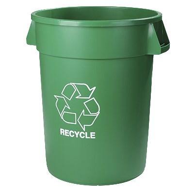 Carlisle 341032REC09 Bronco 32 Gal Multiple Materials Recycle Bin - Indoor/Outdoor