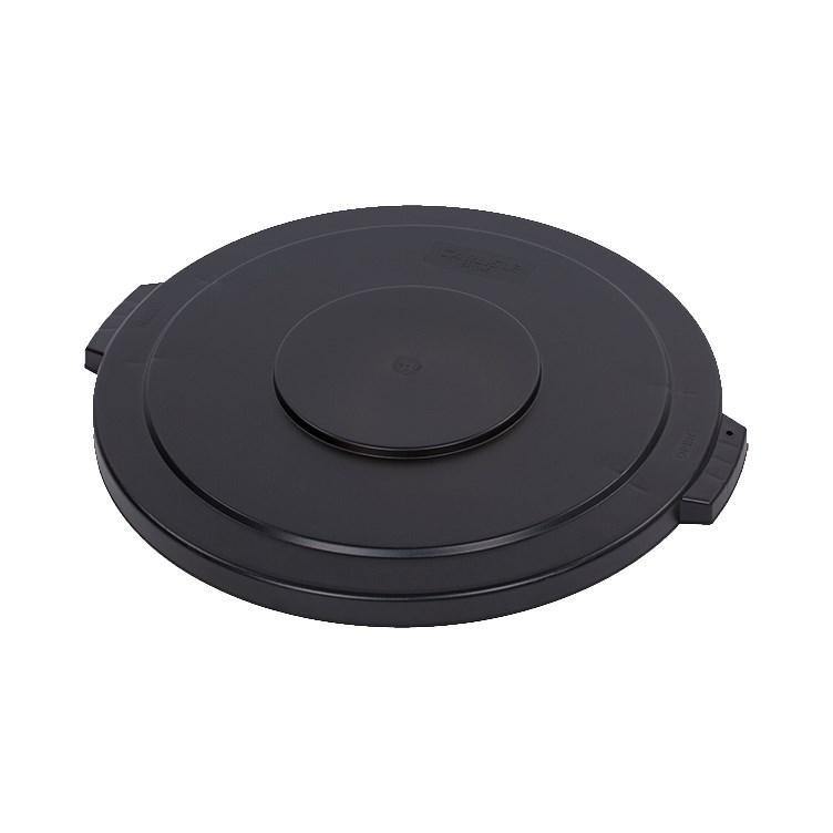 Carlisle 34104503 Bronco 44 Gallon Round Plastic Trash Can Lid, Black