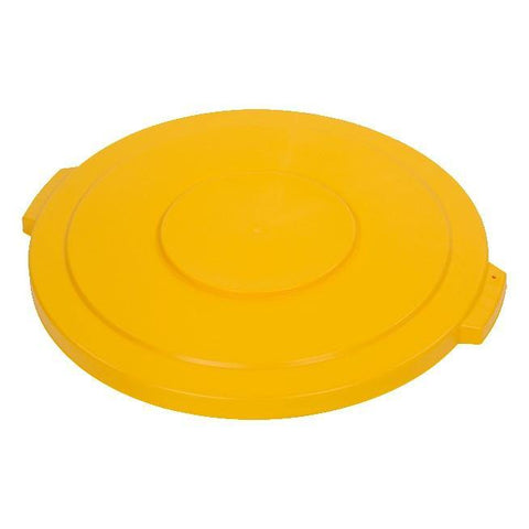 Carlisle 34104504 Bronco 44 Gallon Round Plastic Trash Can Lid, Yellow