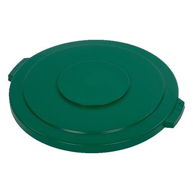 Carlisle 34104509 Bronco 44 Gallon Round Plastic Trash Can Lid, Green