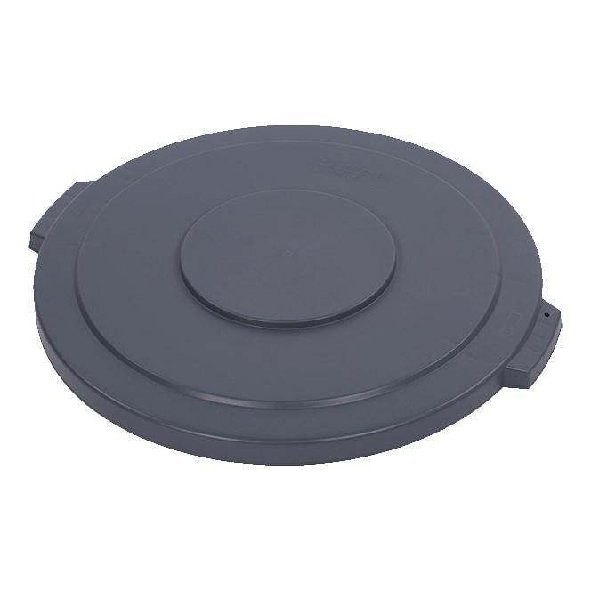 Carlisle 34104523 Bronco 44 Gallon Round Plastic Trash Can Lid, Gray
