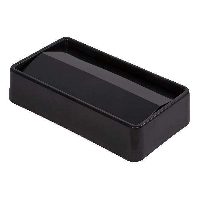 Carlisle 34202403 Trimline Rectangular Trash Can Swing Top, ABS plastic, Lid, Black