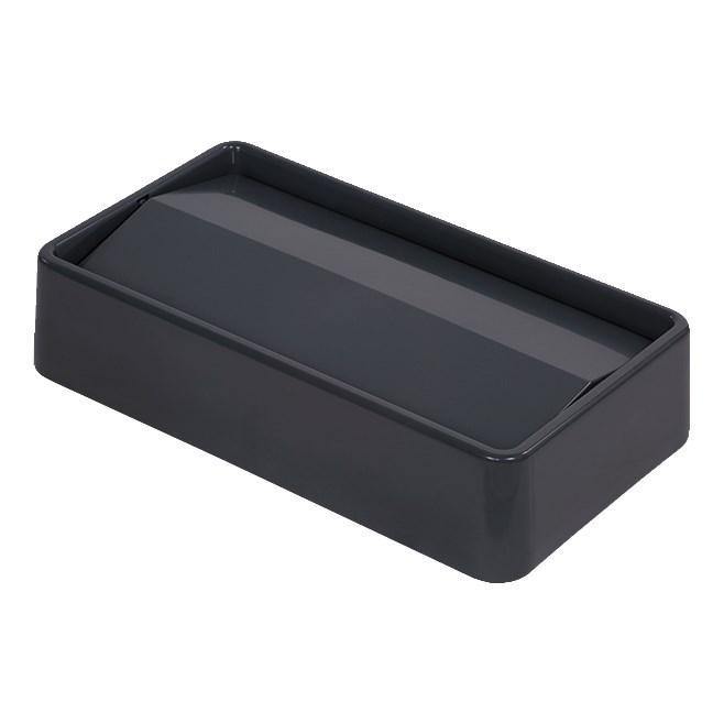 Carlisle 34202423 Trimline Rectangular Trash Can Swing Top, ABS plastic, Lid, Gray