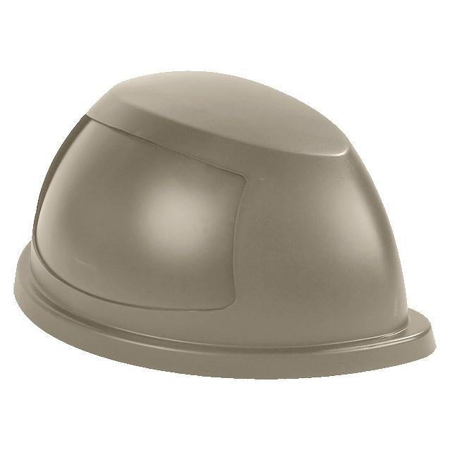 Carlisle 34302206 Centurian 21 Gallon Oatmeal Half Round Waste Container Lid with Swing Door