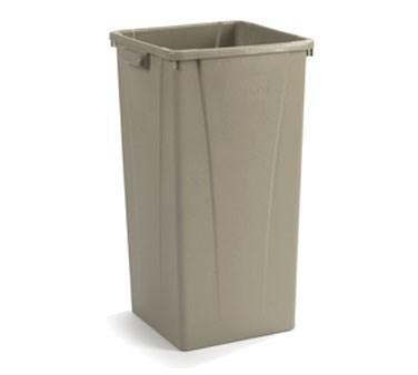 Carlisle 34352306 Centurian 23 Gallon Beige Square Tall Trash Can