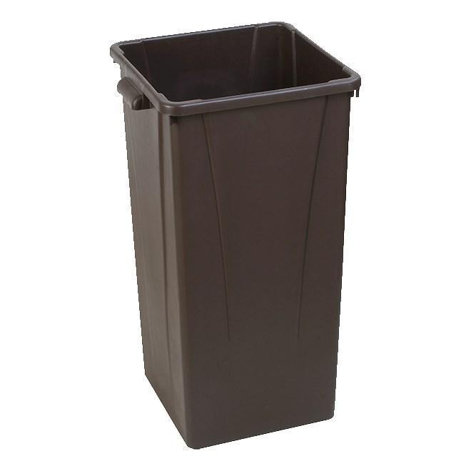 Carlisle 34352369 Centurian 23 Gallon Brown Square Tall Trash Can