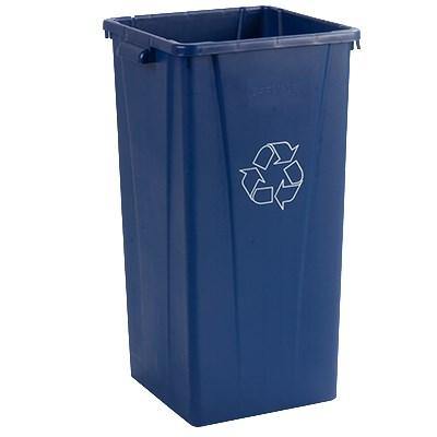 Carlisle 343523REC14 Centurian 23 Gallon Blue Square Recycling Bin