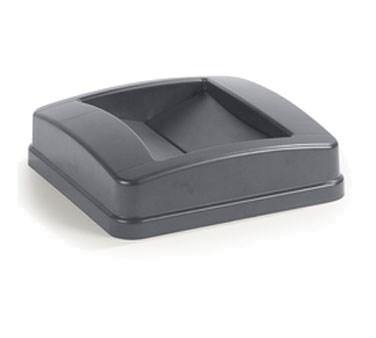 Carlisle 34352523 Centurian 23 Gallon Gray Square Trash Can Lid with Swing Top