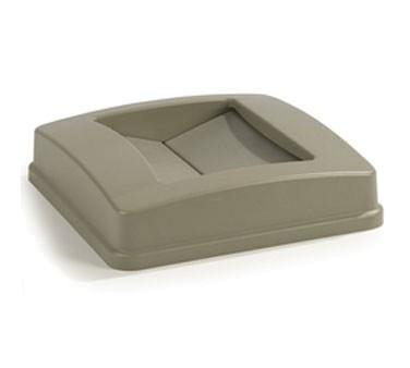 Carlisle 34395106 Centurian 35/50 Gallon Beige Square Trash Can Lid with Swing Top