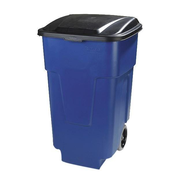 Carlisle 34505014 Bronco 50 Gallon Blue Rolling Container