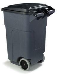 Carlisle 34505023 Bronco 50 Gallon Gray Rolling Container