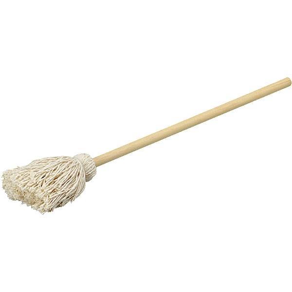 Carlisle 3623300 20" Bowl Mop, Cotton Mop Head, Smooth Wood Handle