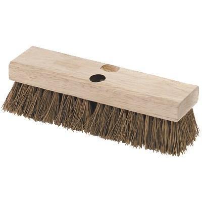 Carlisle 3629200 12" Deck Scrub Brush Head - Palmyra/Hardwood