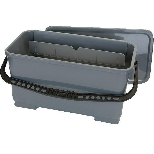 Carlisle 363301923 6 Gal Microfiber Squeegee Bucket - Polypropylene, Gray