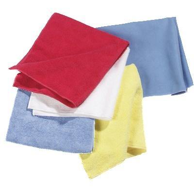 Carlisle 3633402 16" Square Microfiber Cleaning Cloth - Suede Finish, White
