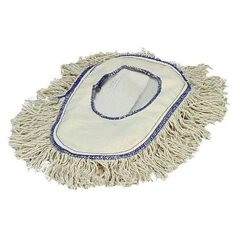 Carlisle 36490R00 Flo-Pac Wedge Dust Mop Head Only, 6", with Cut Ends, White