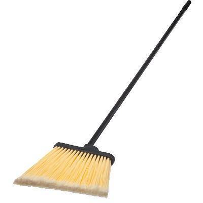 Carlisle 3686500 48"L Duo-Sweep Lobby Broom with Angle Bristles & Black Handle