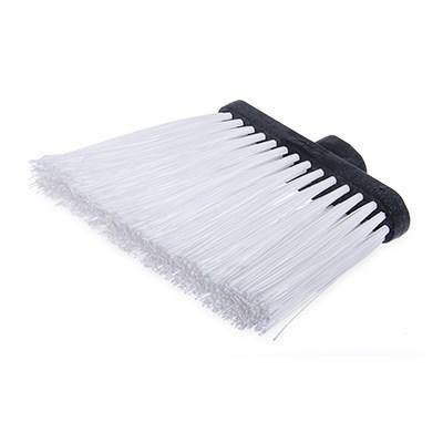 Carlisle 3686802 Duo-Sweep 12" Heavy Duty Angled Broom Head with White Flagged Bristles