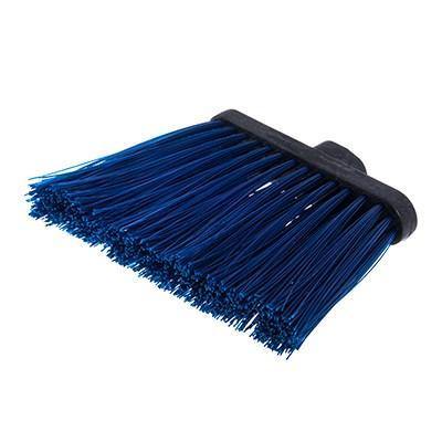Carlisle 3686814 Duo-Sweep 12" Heavy Duty Angled Broom Head with Blue Flagged Bristles