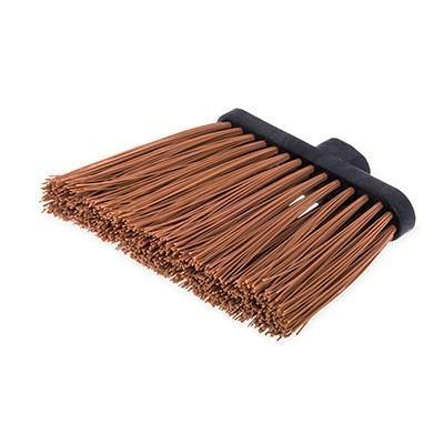 Carlisle 3686825 Duo-Sweep 12" Heavy Duty Angled Broom Head with Tan Flagged Bristles